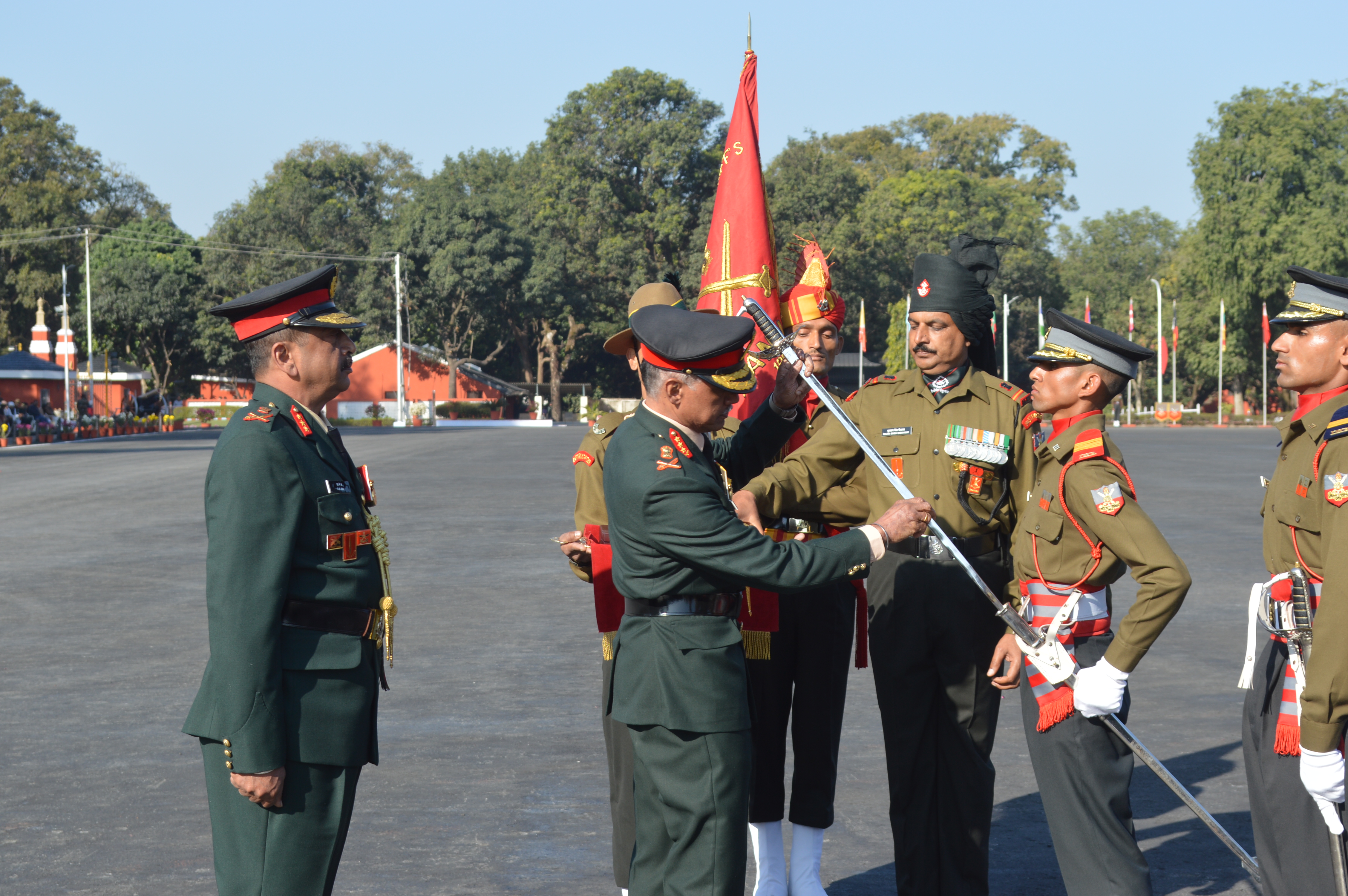 Sword of Honour being presented to AUO Arun Thakur