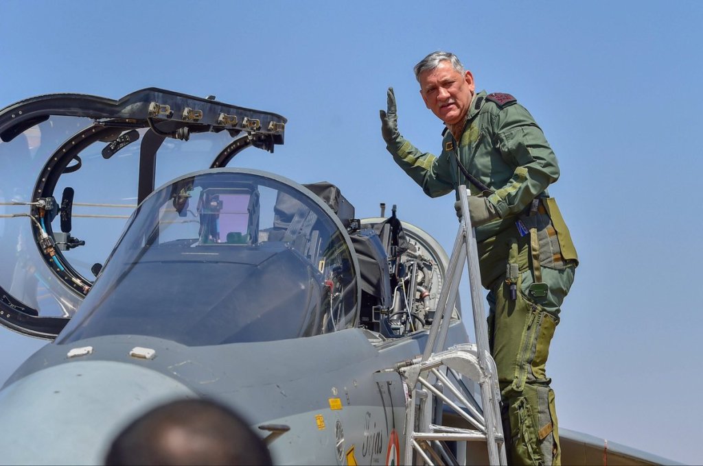 Aero India 2019:General Bipin Rawat Takes Sortie of LCA-Tejas; Watch&nbsp;Video