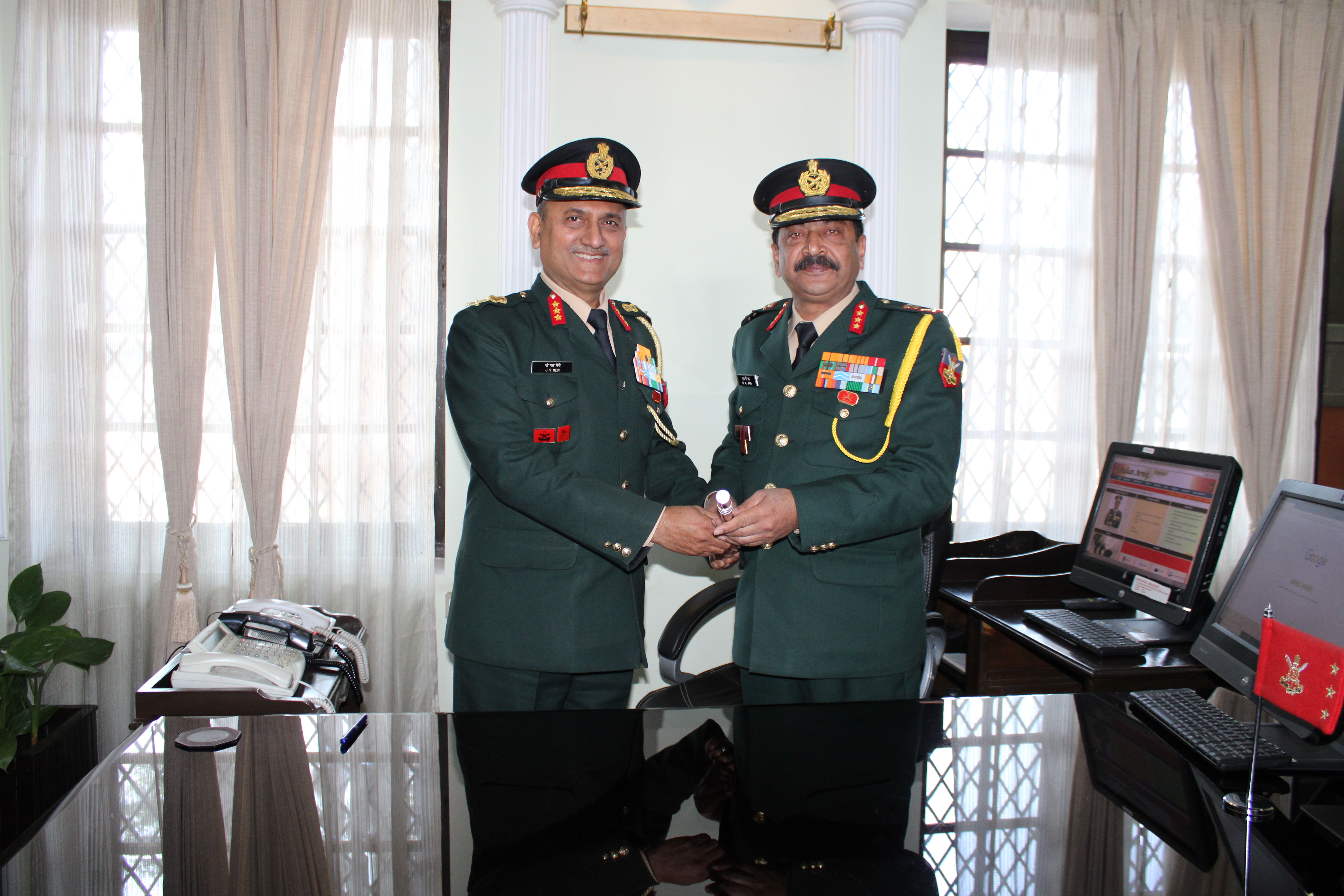 Lt Gen Sanjay Kumar Jha, PVSM, AVSM, YSM, SM, Handing Over Baton to Lt Gen Jaiveer Singh Negi, PVSM, AVSM, YSM, VSM__