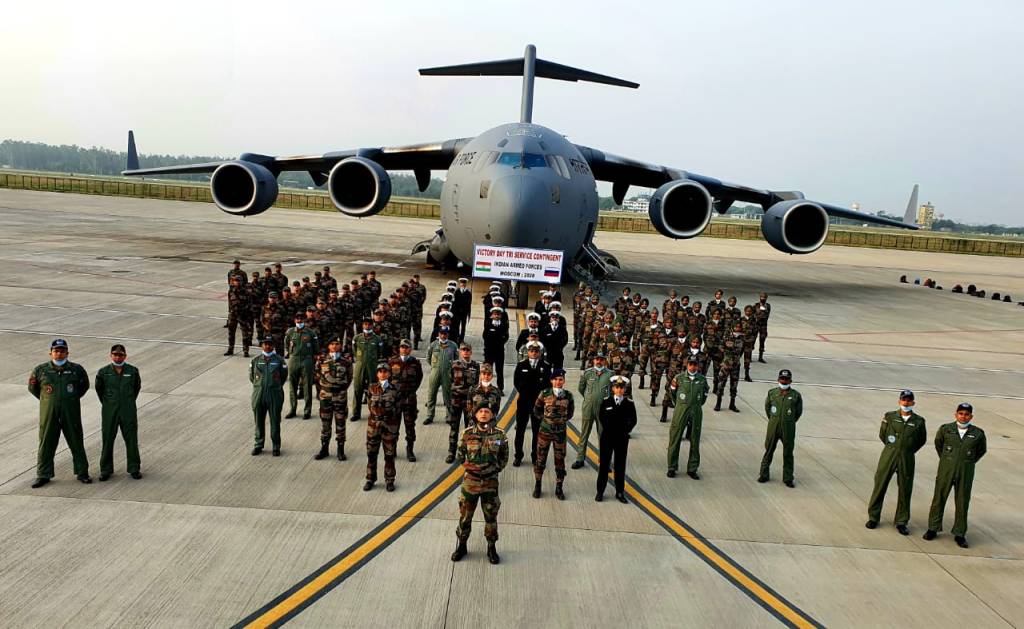 Indian Armed Forces Tri-Services Contingent Leaves For Moscow to Take Part in Russia’s Victory Day Parade on June 24