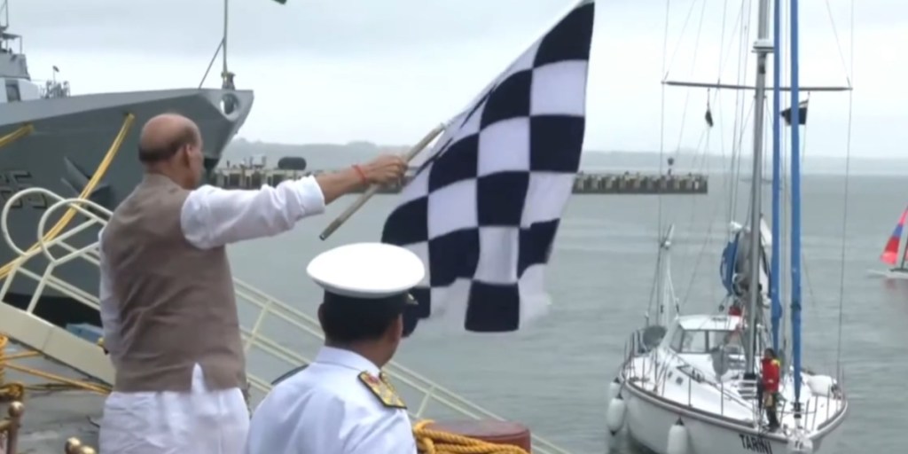 WATCH: Defence Minister Rajnath Singh Flags In Navika Sagar Parikrama II As INSV Tarini Reaches Goa After Historic Circumnavigation