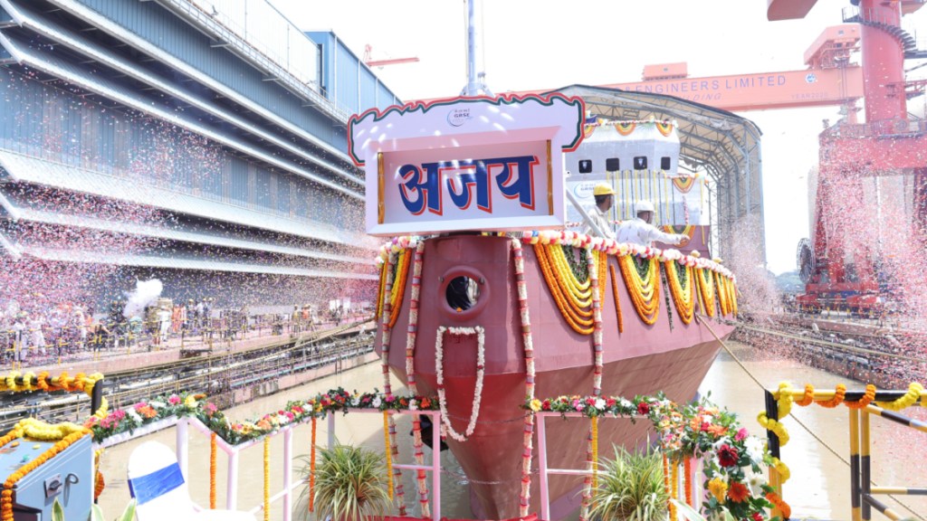 INS Ajay: Indian Navy Launches Yard 3034, Last Ship Of Anti-Submarine Warfare Shallow Water Craft&nbsp;Project